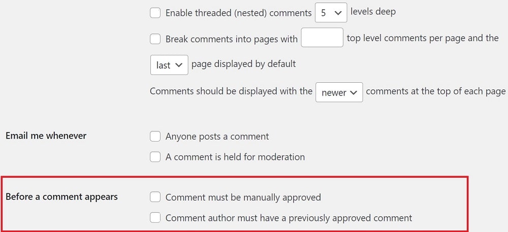 How to manually approve comments in a WordPress site via your Admin dashboard to improve WordPress security.