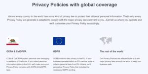 Legally blogging generating custom made Privacy Policies with global coverage