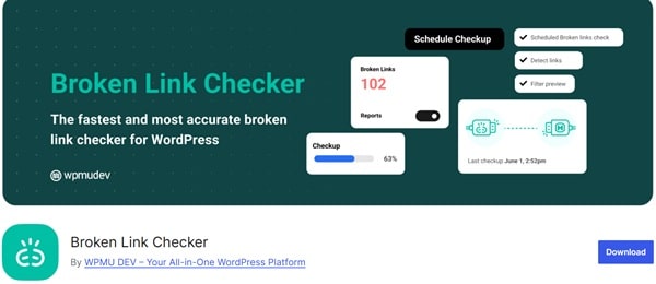 WP plugin Broken Link Checker is the most accurate and fast way to fix broken links on WordPress blogas and sites.