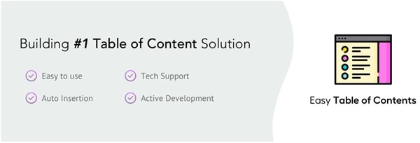 Easy Table of Contents for better readability in blog posts