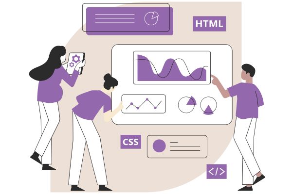 Three people learning how to improve core web vitals to boost Google rankings, including page speed, interactivity, visual stability, accessibility, and SEO implications.