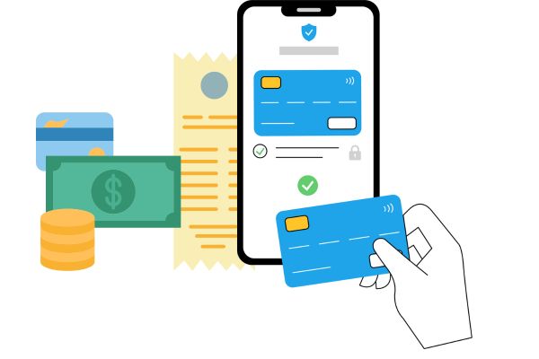 Illustration of digital and physical payments methods, as in this section the post is discussing what payment processing does Etsy use