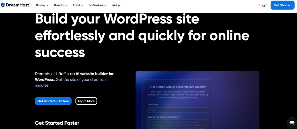 DreamHost vs Wix: Build your WordPress site effortlessly and quickly with DreamHost