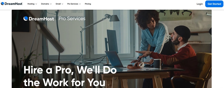DreamHost vs Wix: With DreamHost, you can hire a pro to manage your website for you